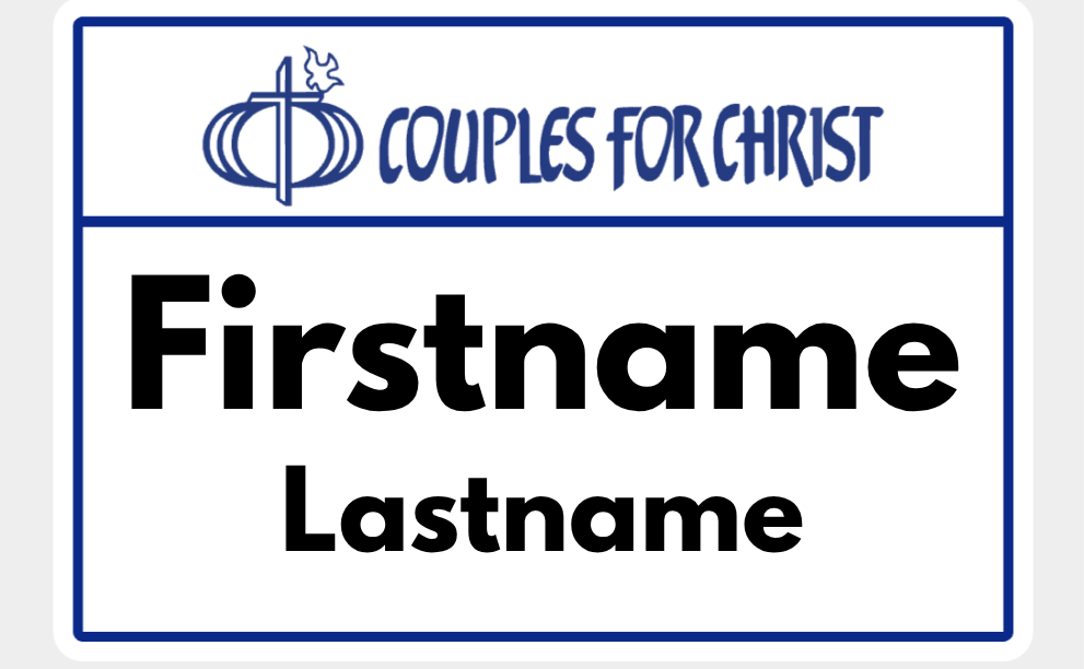 CFC - Couples for Christ Personalized ID